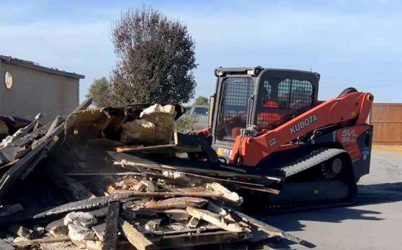Skid steer demolition and tear-out job in Lubbock TX